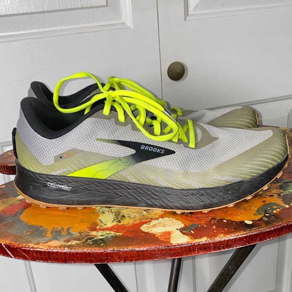 Brooks Gray and Lime Running Shoes